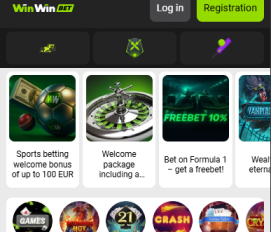 screenshot of the app's main page