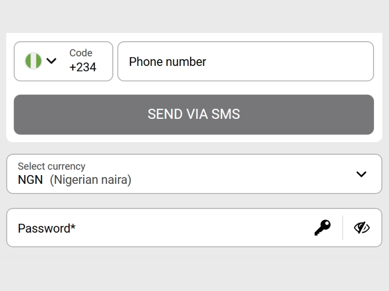 WinWin Nigeria registration form with highlighted personal information fields