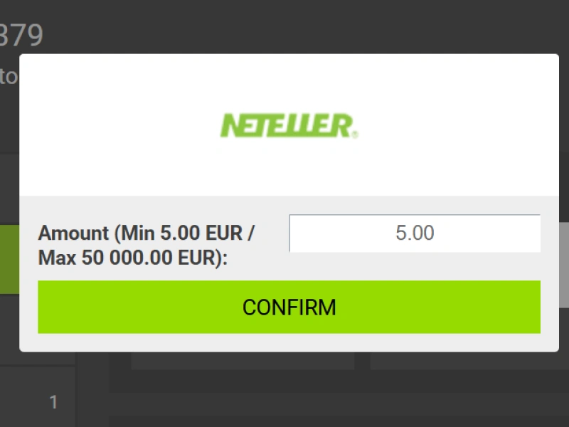 Enter the Deposit Amount